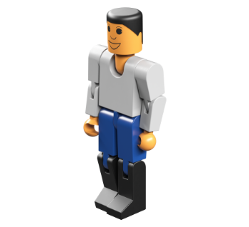 Picture of Bag with figure, blue/white
