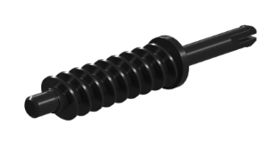 Picture of Clip axle with worm m=1, black