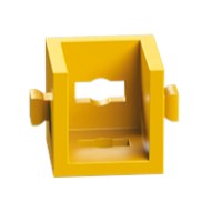 Picture of Angle girder 15 with 2 pins, yellow