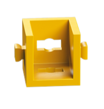 Picture of Angle girder 15 with 2 pins, yellow