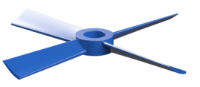 Picture of 4-blade propeller, blue