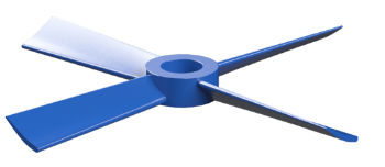 Picture of 4-blade propeller, blue