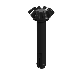 Picture of Wheel axle with bevel gear, black