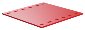 Picture of Plate 90x90, red