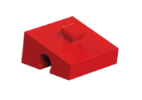 Picture of Angular block 15°, red