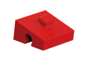 Picture of Angular block 15°, red