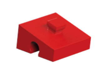 Picture of Angular block 15°, red