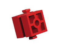 Picture of Building block 15 with bore, red
