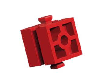 Picture of Building block 15 with bore, red