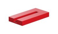 Picture of Building plate 15x30x3.75 with groove, red