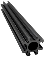 A Black 384mm T-Slot 3030 V-Rail for robotics design