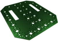 A Robot Base Plate in green for robotics design