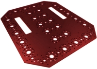 A Robot Base Plate in red for robotics design