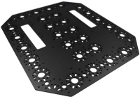 A Robot Base Plate in black for robotics design