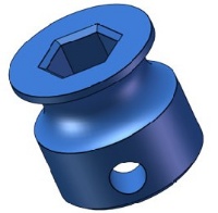 10mm OD Round Groove Pulley - 6mm Hex