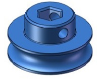 20mm OD Round Groove Pulley - 6mm Hex