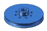 50mm OD Round Groove 6mm Hex-Shaft Pulley