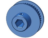 40 Tooth GT2-6mm Timing Belt Hex-Shaft Pulley