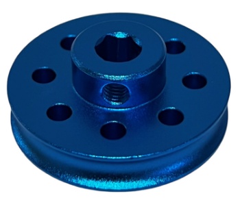 30mm OD Round Groove 6mm Hex-Shaft Pulley 