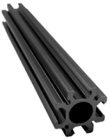 A 432mm T-Slot Extrusion in black, for robotics design