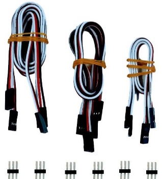 PWM cable Set - TJC8 3 pin, 22AWG, F-F - 12 pcs