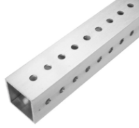 47" x 1" x 1" Pre Drilled Aluminum Box Tube Extrusion (.125 Wall Thickness)
