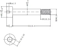 M3 x 55mm Socket Head Cap Screw (16 pack) CAD image