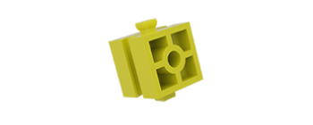 Picture of Building block 15 with hole yellow