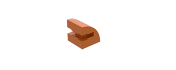 Picture of Building block 15x15 round, orange