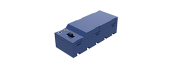 Picture of Battery holder 9 V block blue