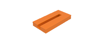 Picture of Building plate 15x30x3.75 w groove orang