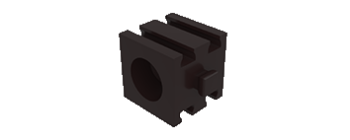 Picture of Worm nut M1 black fiber glass