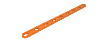 Picture of I-strut 120 with hole orange