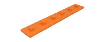 Picture of Building plate 15x90 with peg orange