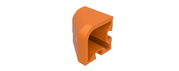 Picture of End piece left orange