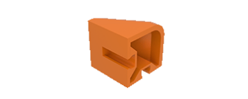 Picture of End piece right orange