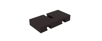 Picture of Building plate 15x30x5, 3 grooves black