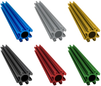 	A 48mm T-Slot Extrusion in six colors for robotics design