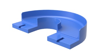 Picture of 180° curve 30 blue
